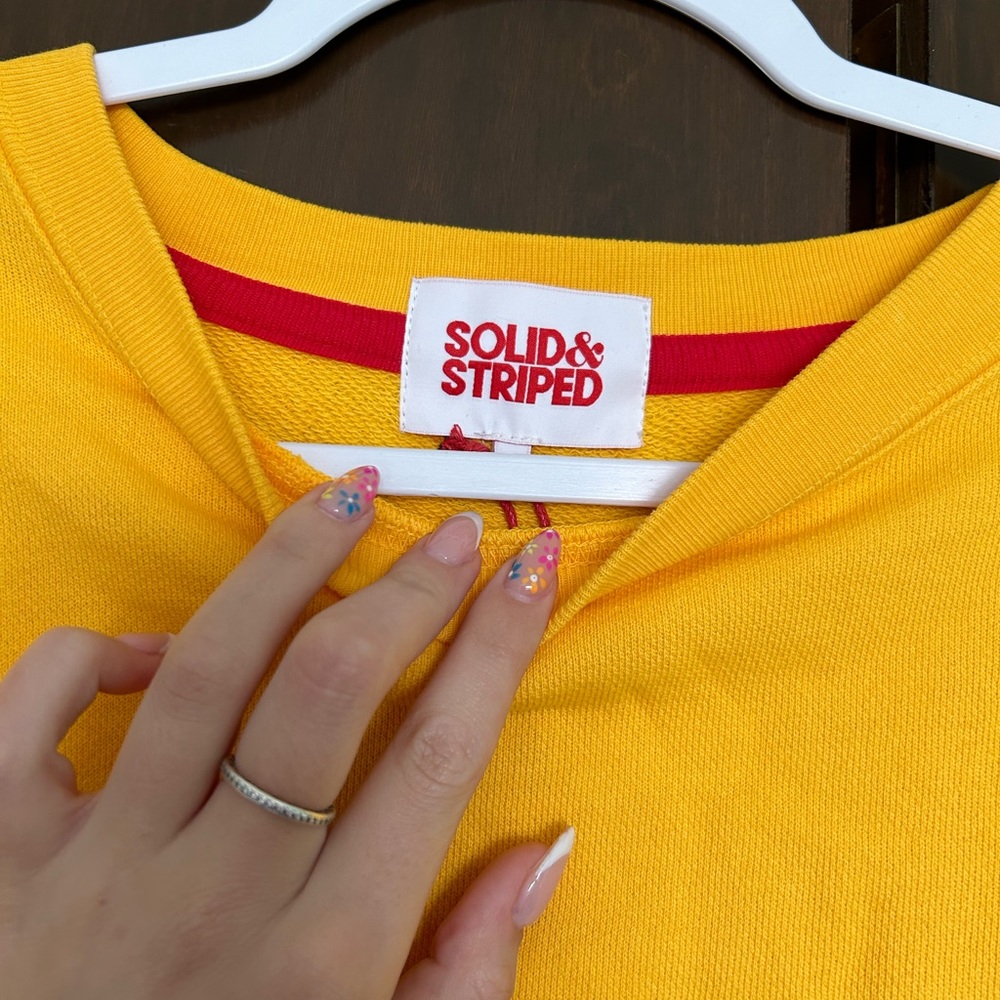 Solid and striped top